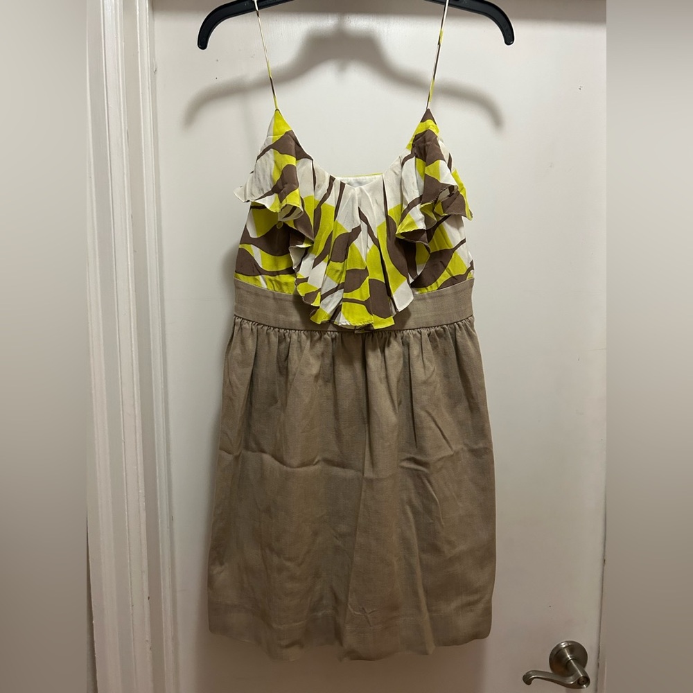 Ali Ro beige , green, brown dress size 8